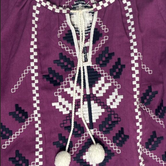 100% linen Etnodim boho blouse - Picture 7 of 10